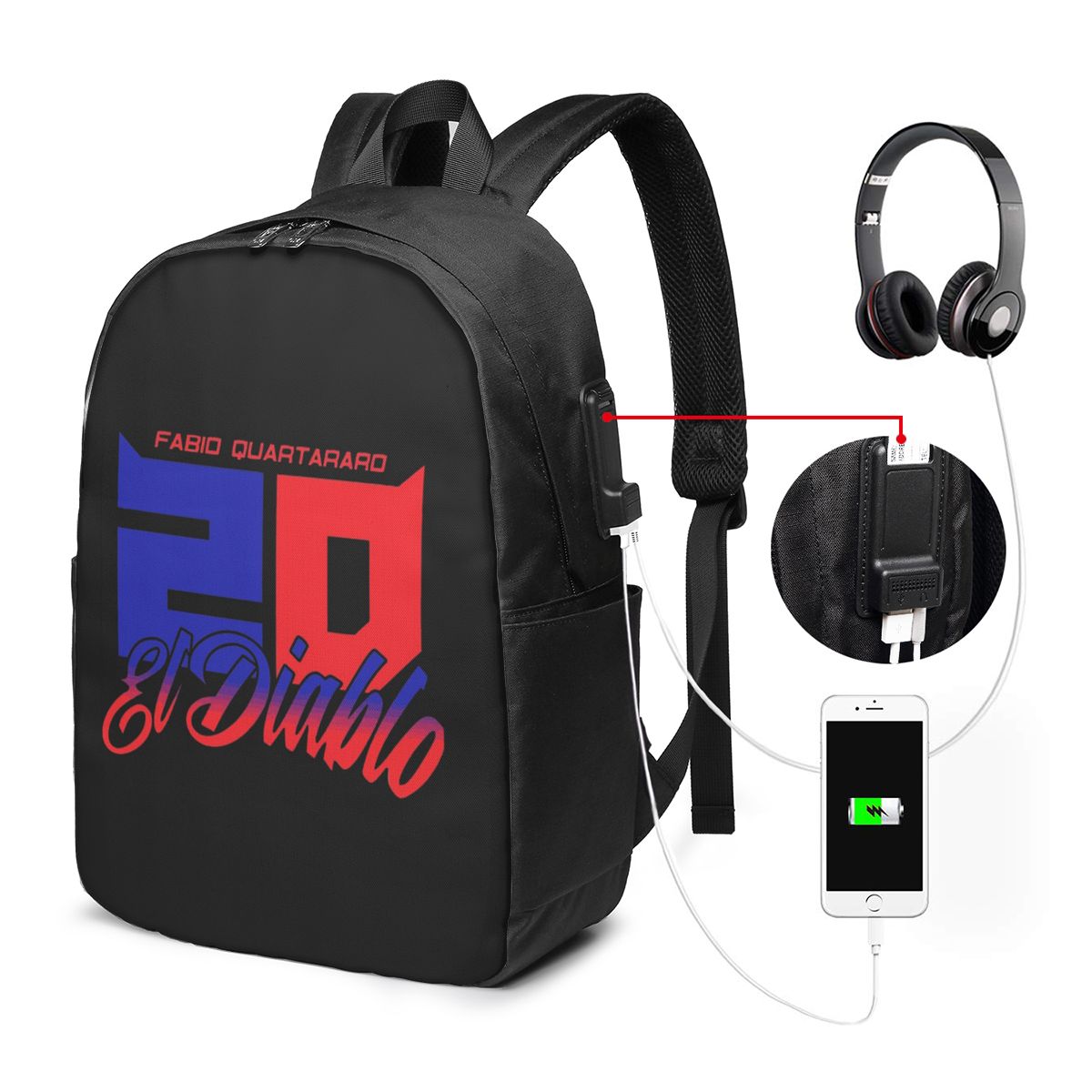 Laptop Bag - Mochila Fabio Quartararo El Diablo Number