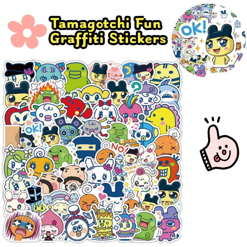 Laptop Original Accessories - Adesivos Tamagotchi Japoneses, Animais Eletrônicos Mametchi